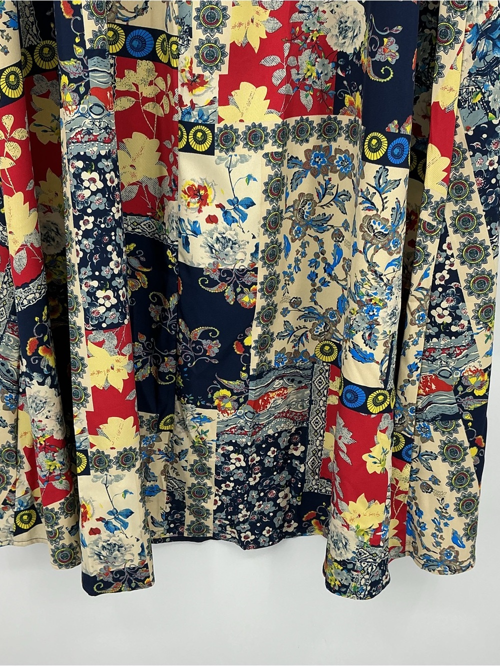 Patchwork Floral Print Maxi Skirt - Picture 4 of 12